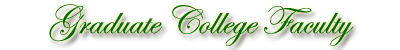 Graduate college Faculty