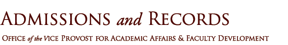 Office of Admissions and Records